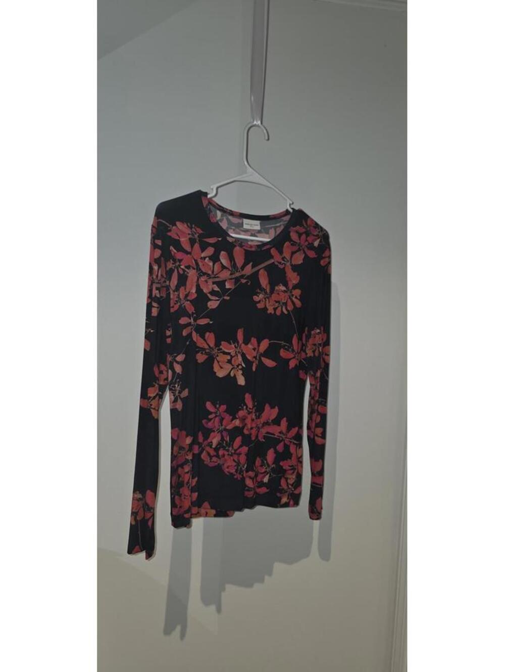Dries Van Noten - Black & Red Floral Pattern Top